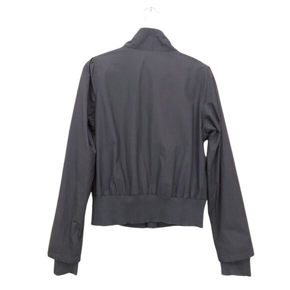 Vans Bomber Girls Jacket Youth Size Large Gray Full Zip Long Sleeve Thumbhole - Picture 9 of 11